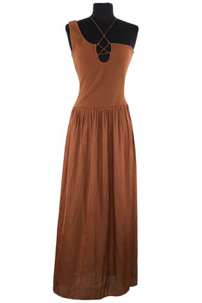 Robe Sessun Mambossa Marron en Synthétique, taille S - Seconde Main