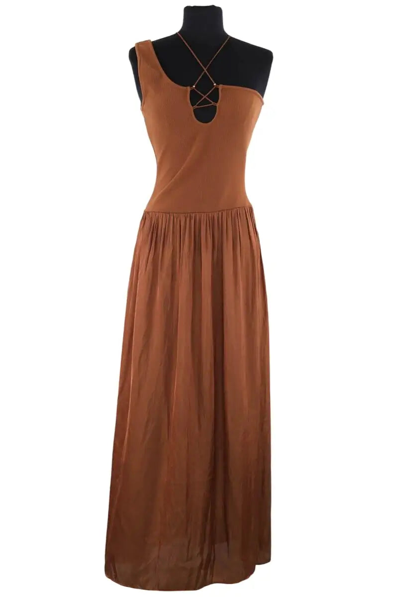 Robe Sessun Mambossa Marron en Synthétique, taille S - Seconde Main