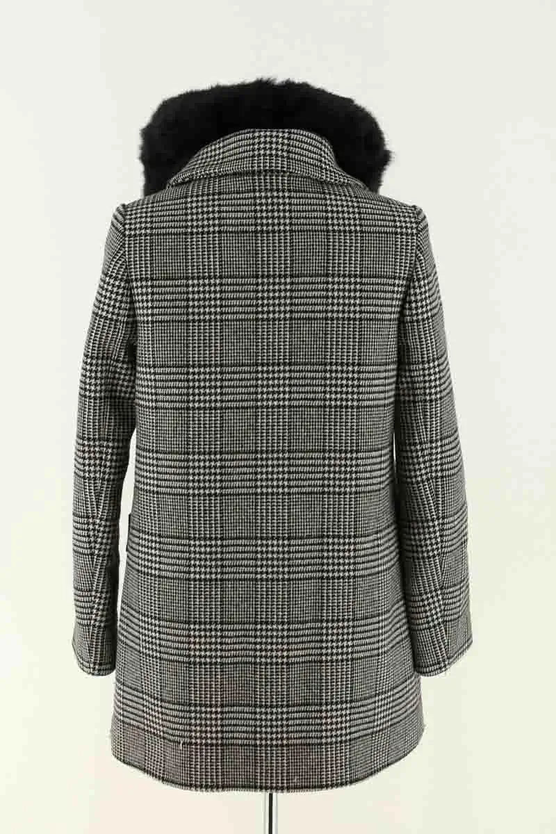 Manteau Claudie Pierlot Noir en Laine