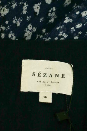 Robe Sézane Bleu en Viscose