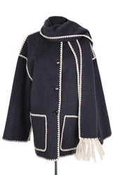 Manteau Toteme Anthracite en Laine, taille XS - Seconde Main