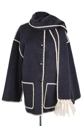 Manteau Toteme Anthracite en Laine, taille XS - Seconde Main