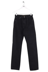 Jean droit Saint Laurent Noir en Coton, taille S - Seconde Main