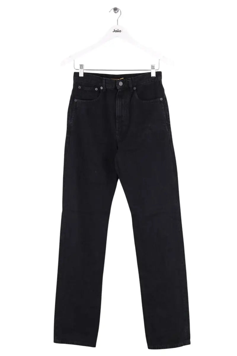 Jean droit Saint Laurent Noir en Coton, taille S - Seconde Main