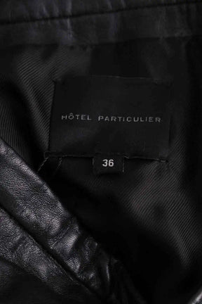 Jupe Hotel Particulier Noir en Cuir