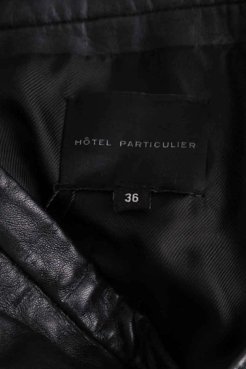 Jupe Hotel Particulier Noir en Cuir