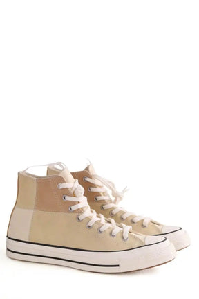 Baskets hautes Converse Jaune en Tissu