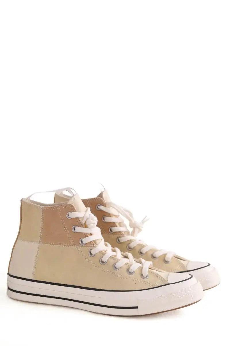 Baskets hautes Converse Jaune en Tissu