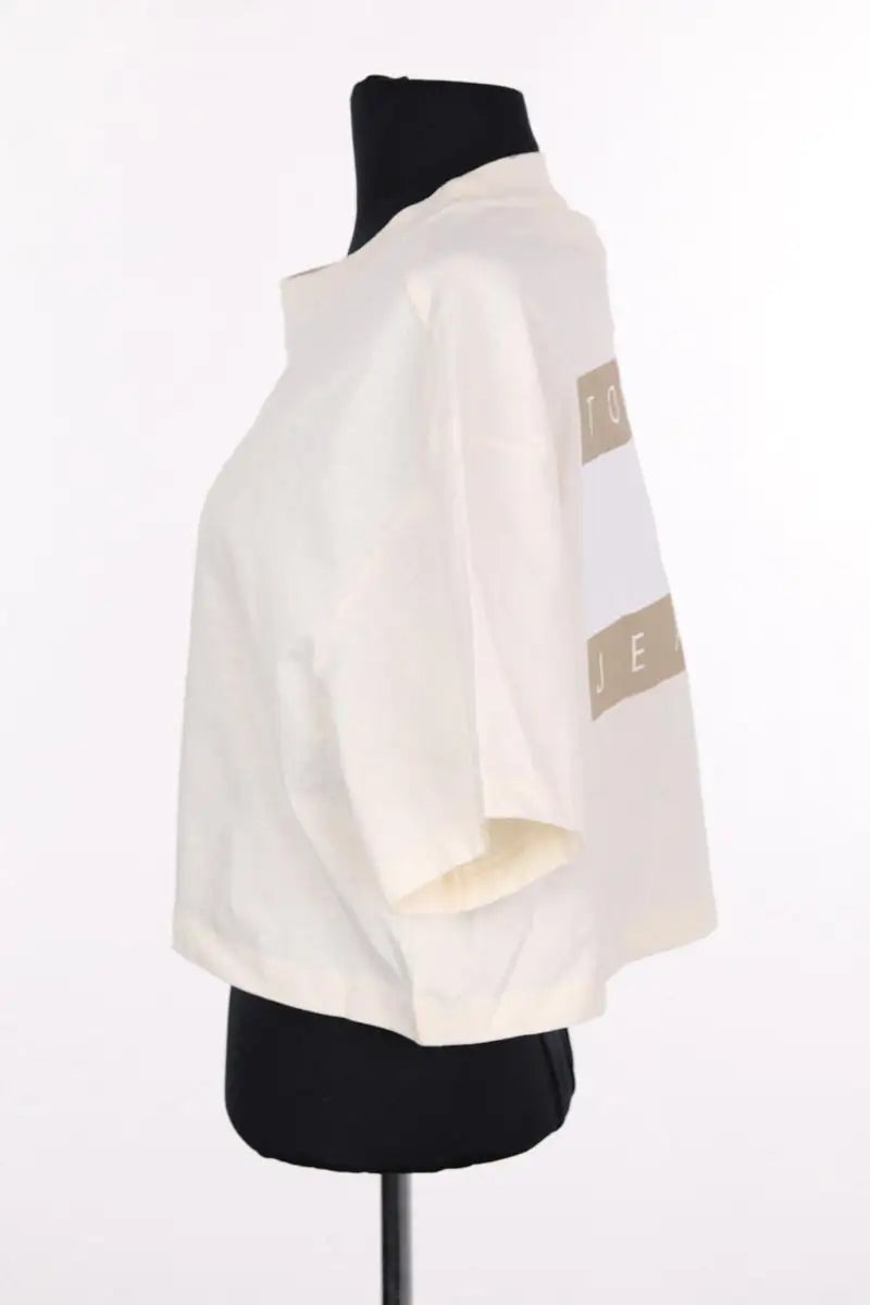 T-shirt Tommy Hilfiger Beige en Coton