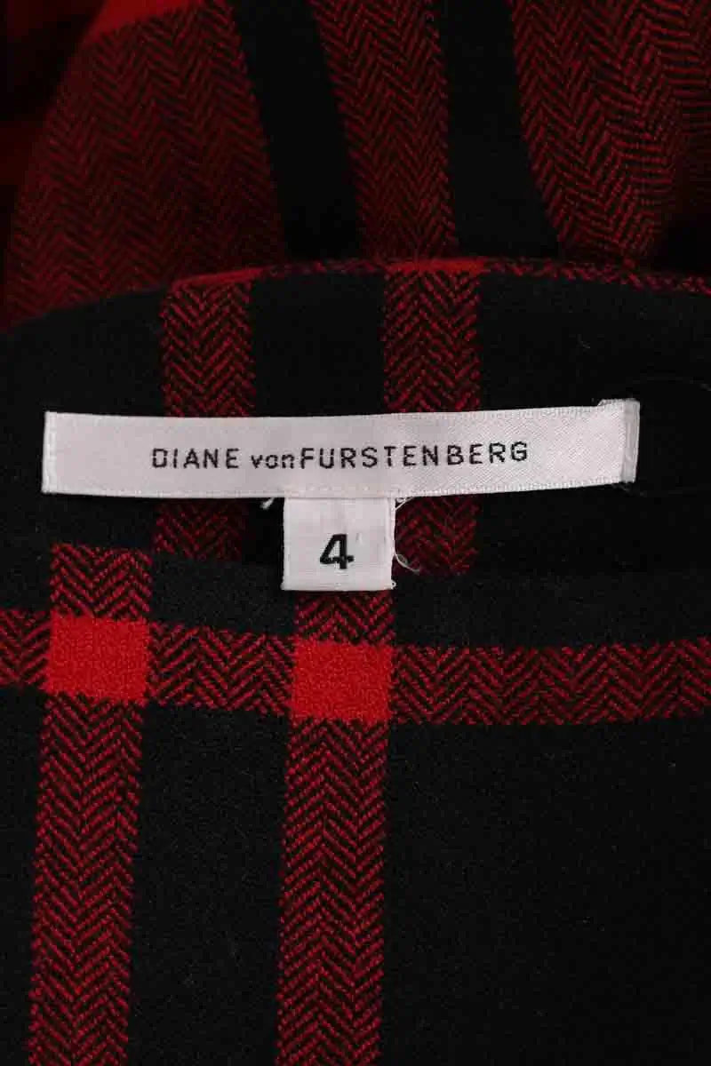 Jupe Diane Von Furstenberg Rouge en Laine