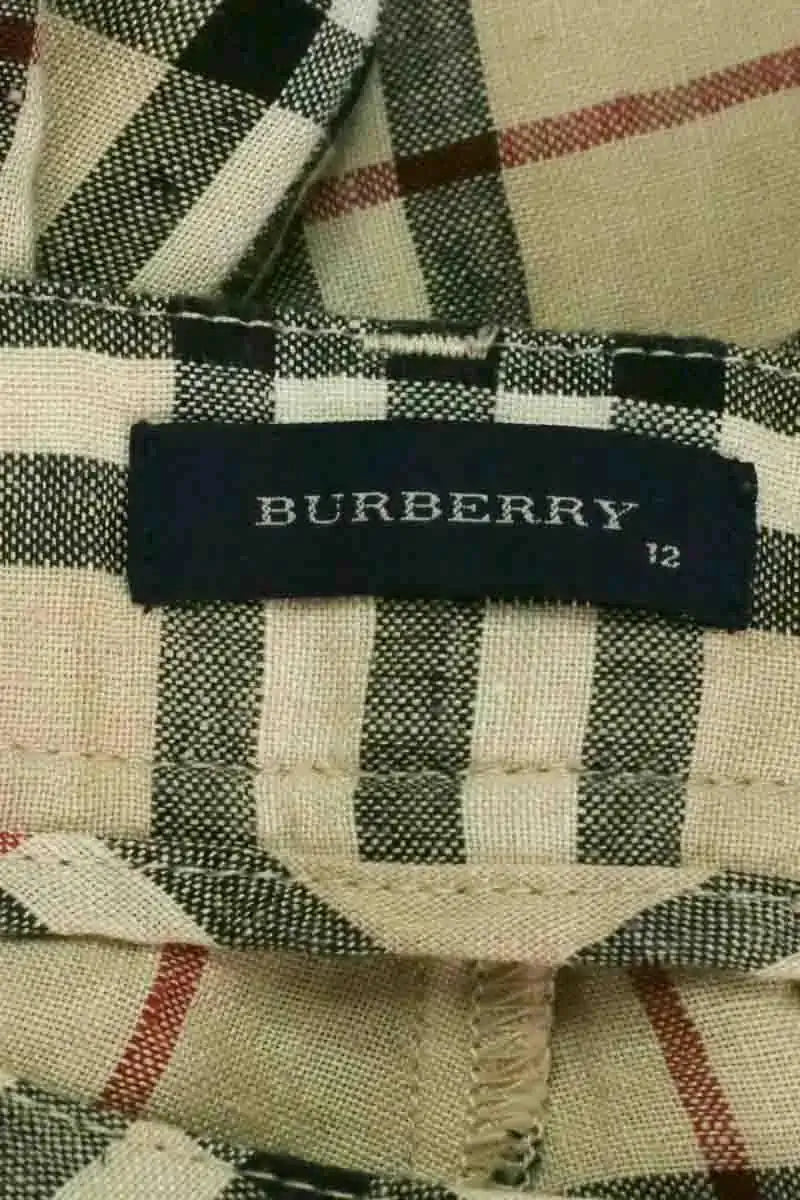 Pantalon slim Burberry Ecru en Lin