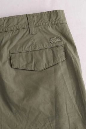 Pantalon droit Lacoste Kaki en Coton