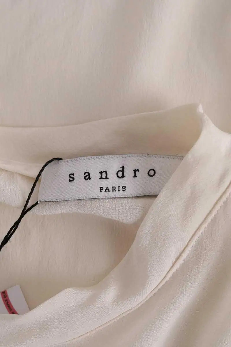 Blouse Sandro Ecru en Synthétique
