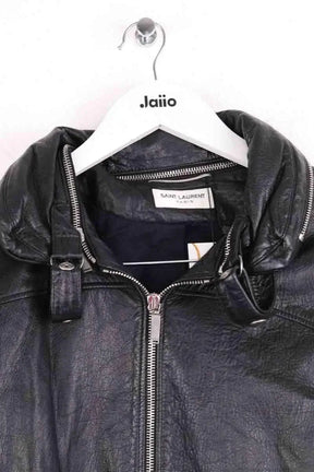 Blouson Saint Laurent Noir en Cuir