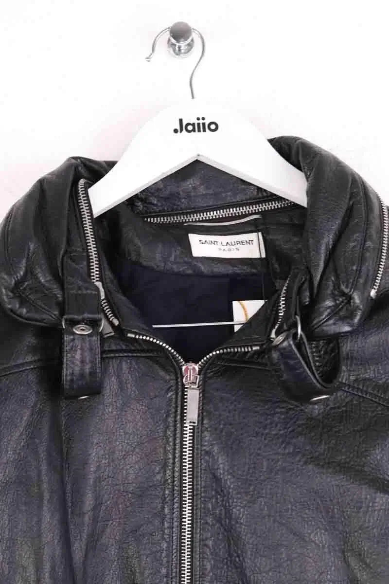 Blouson Saint Laurent Noir en Cuir