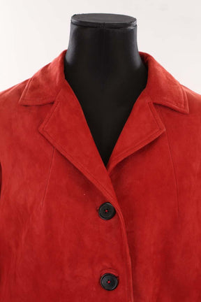 Veste en cuir Gerard Darel  Rouge