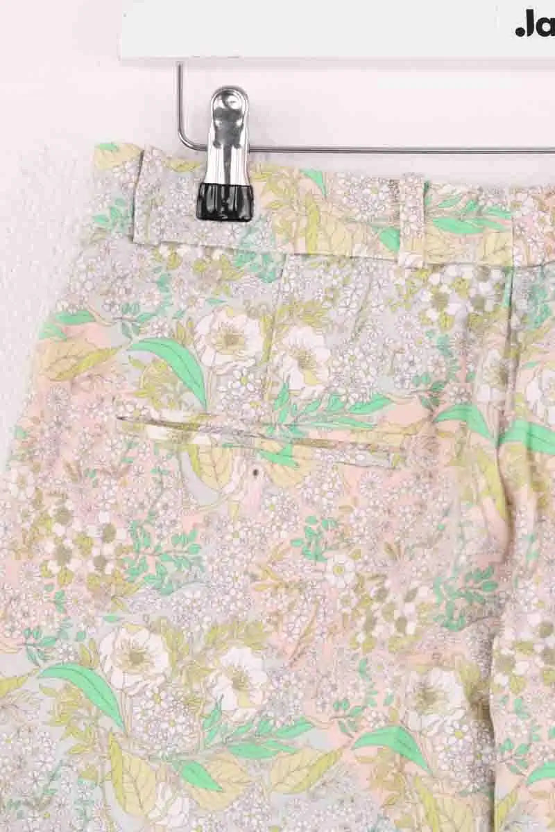 Pantalon droit Manoush Vert en Coton