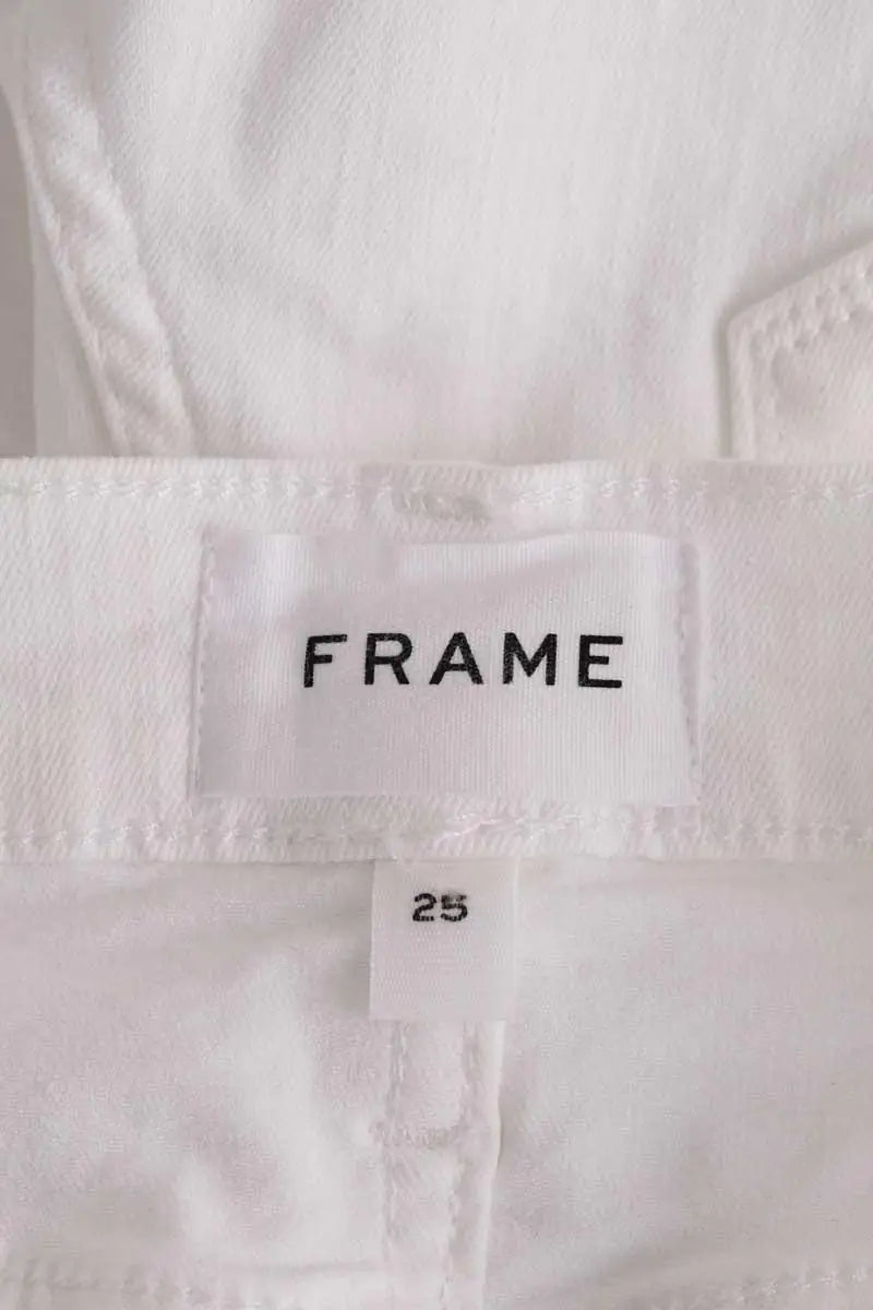 Jean bootcut Frame Blanc en Coton