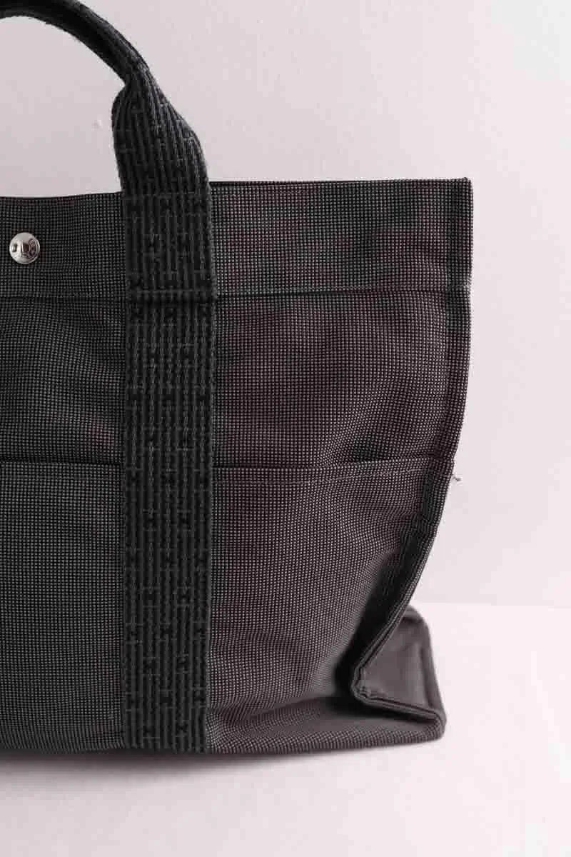 Cabas Herline Hermès Toto Anthracite en Coton