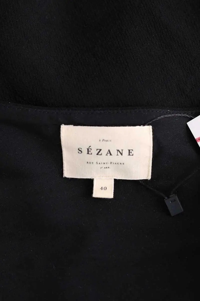 Cache-coeur Sézane Noir en Laine