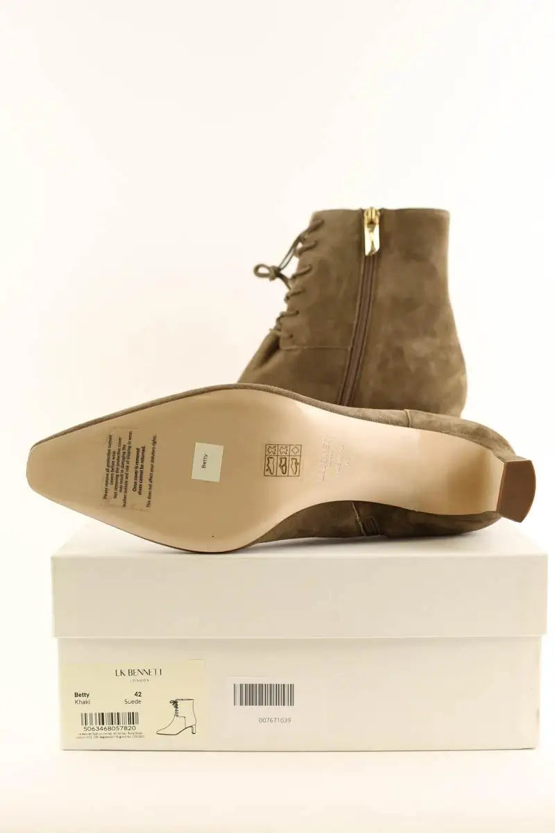 Boots LK Bennett Betty Kaki en Daim