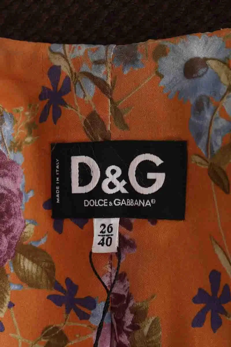 Manteau Dolce & Gabbana Marron en Laine
