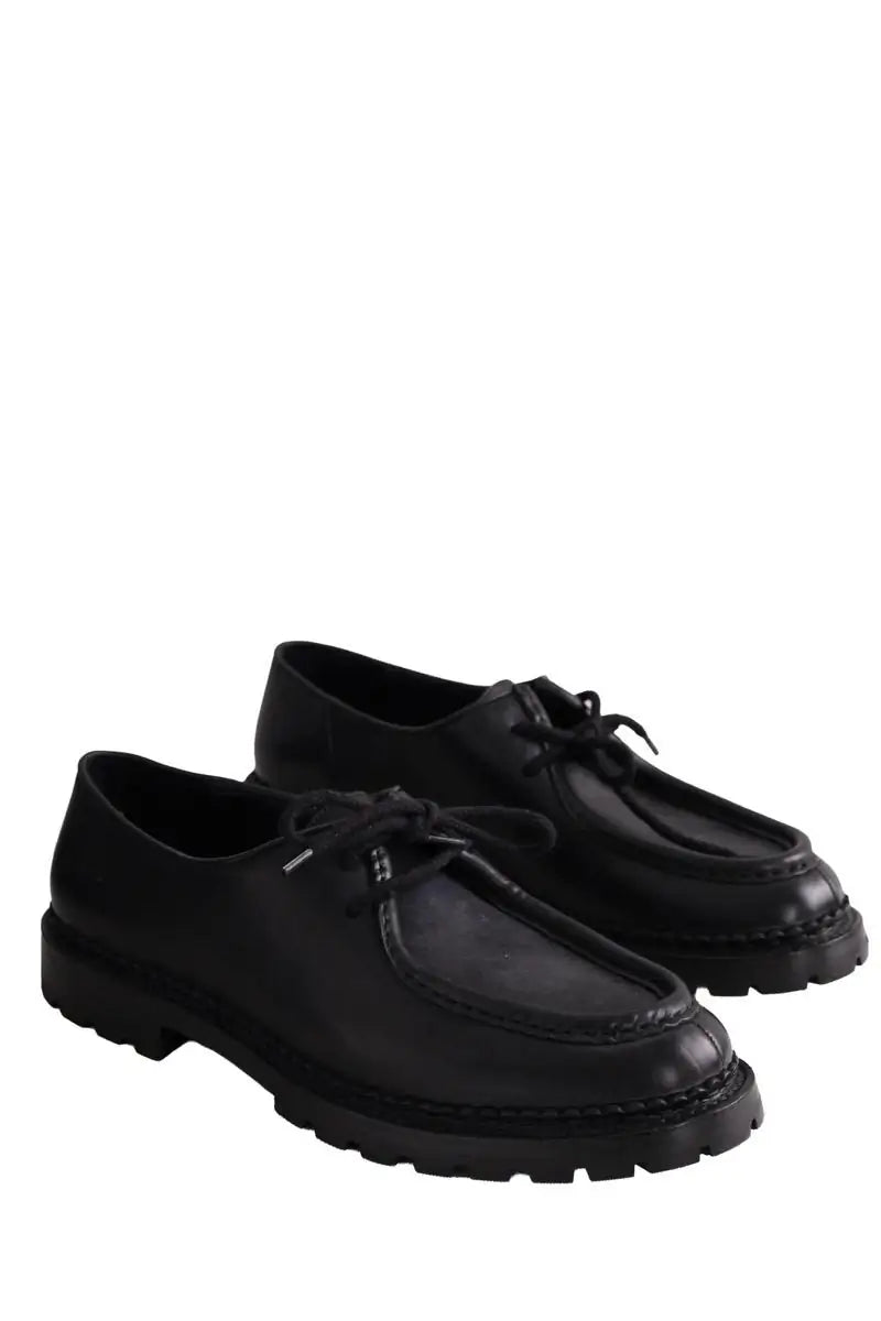 Chaussures à lacets Saint Laurent Noir en Cuir