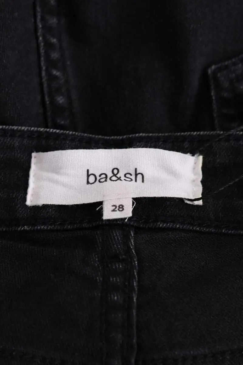 Jean droit Ba&Sh Noir en Coton