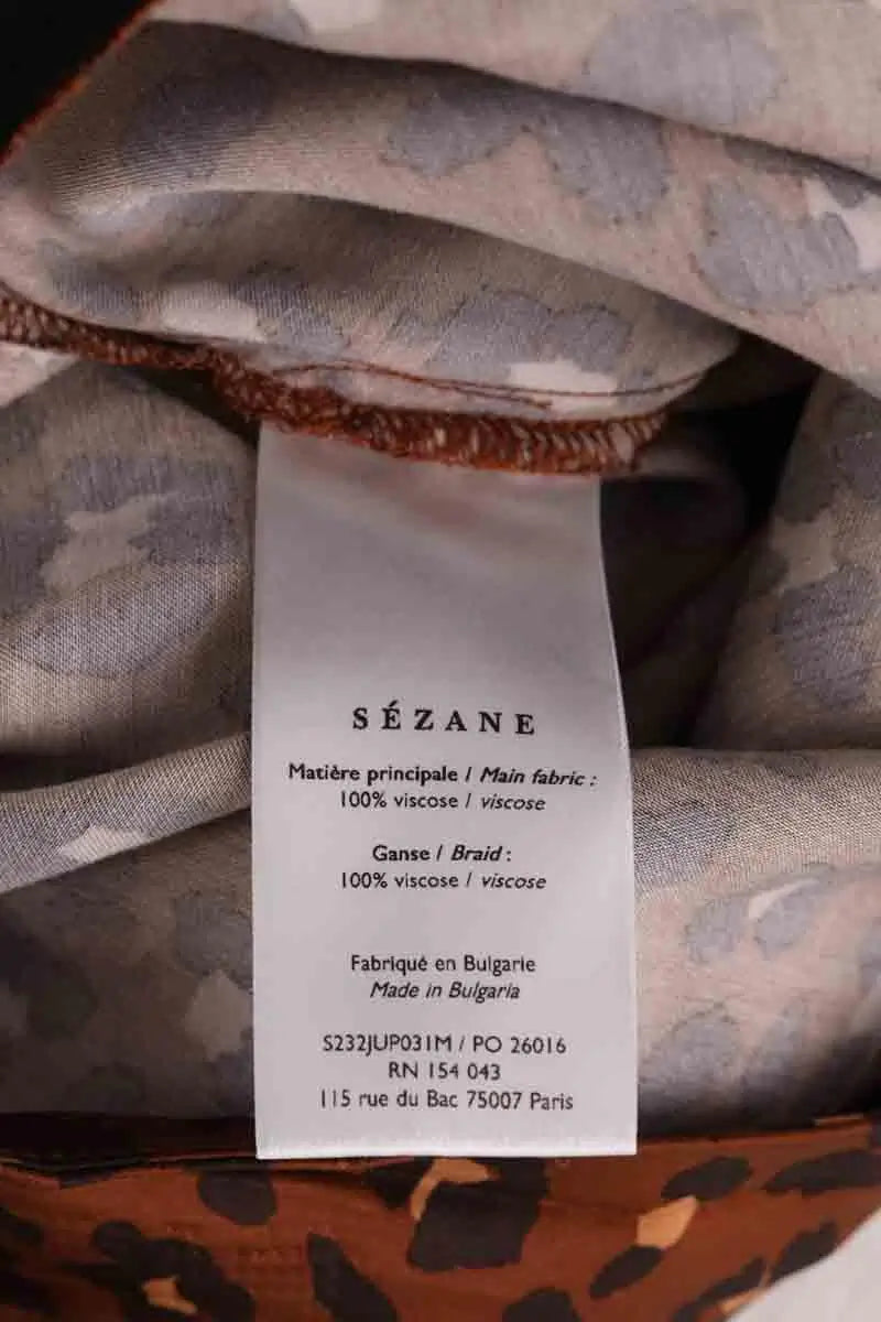 jupe Sézane Marron en Viscose