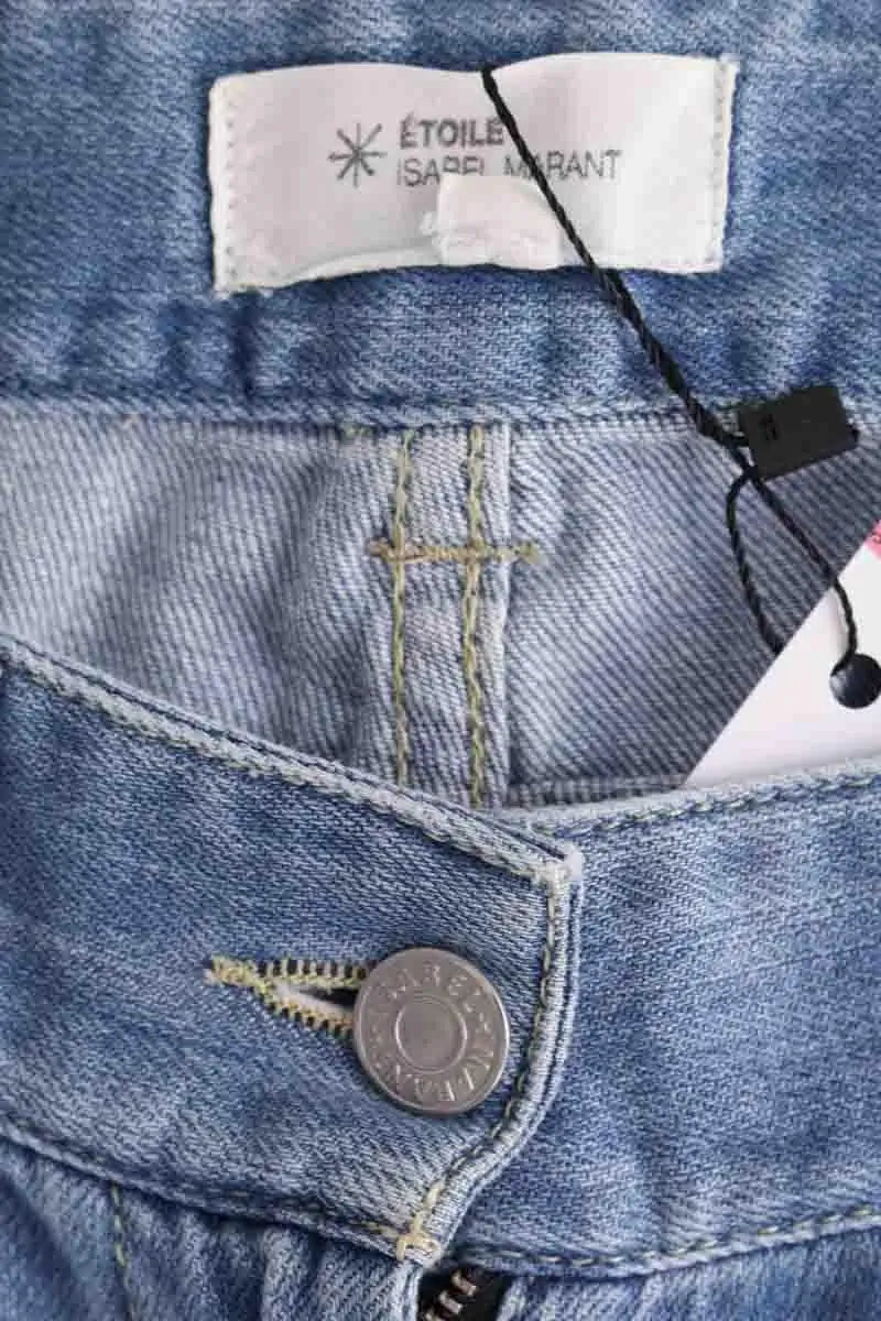 Jean droit Isabel Marant Étoile Bleu en Coton