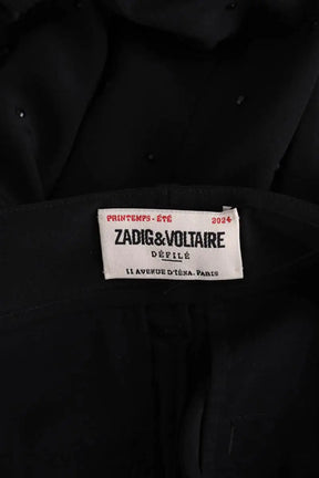 Pantalon droit Zadig & Voltaire Noir en Soie