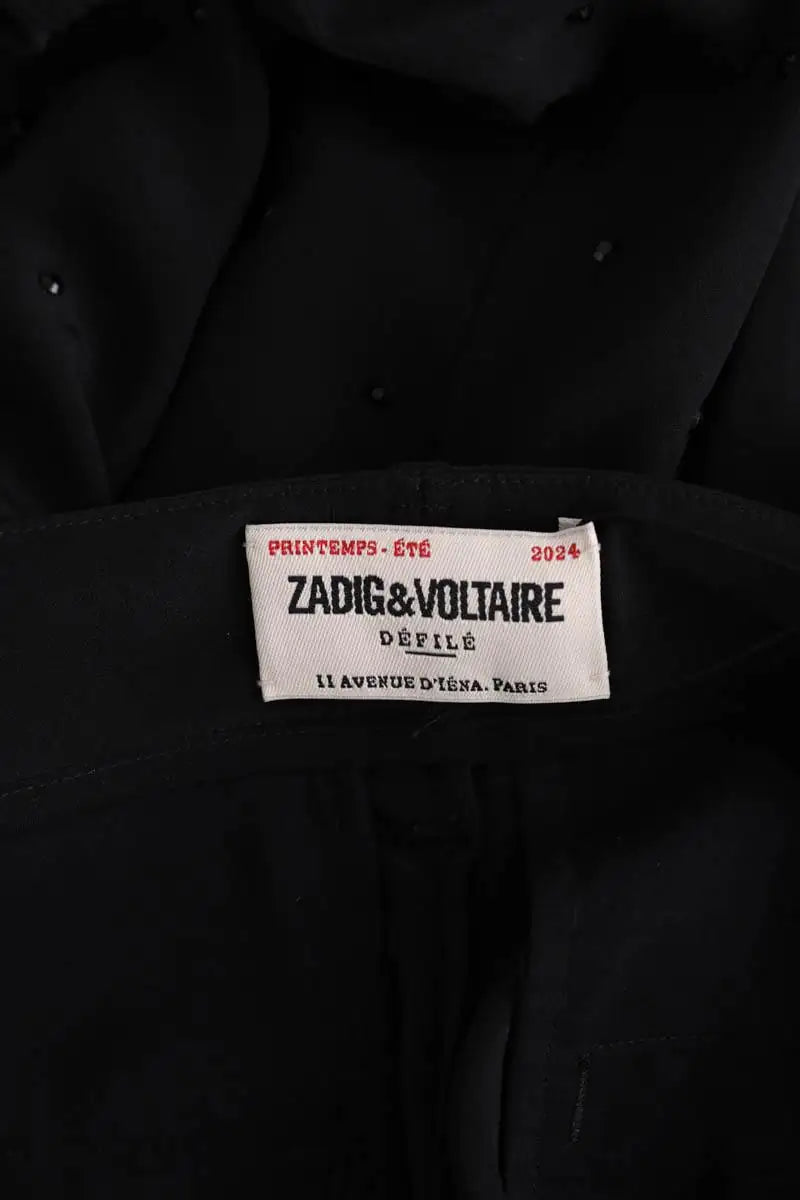 Pantalon droit Zadig & Voltaire Noir en Soie