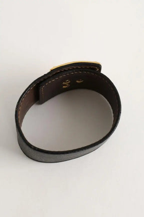 Bracelet Fendi Noir en Cuir