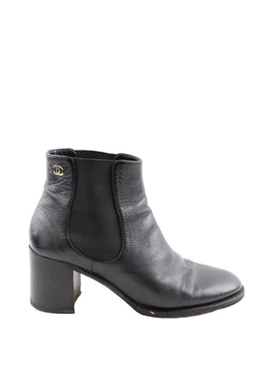 Boots Chanel  Noir