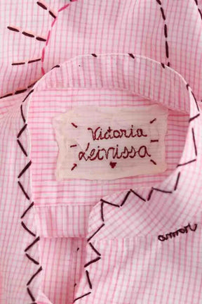 Chemise Victoria Leivissa Rose en Coton