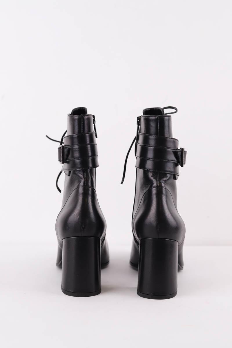 Bottes à lacets Maison Ernest  Noir