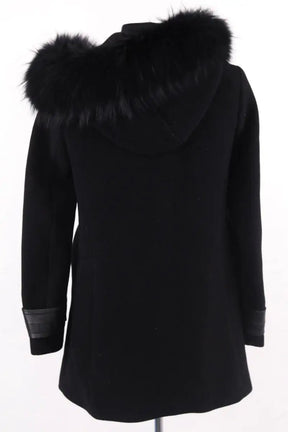 Manteau Claudie Pierlot Noir en Fourrure