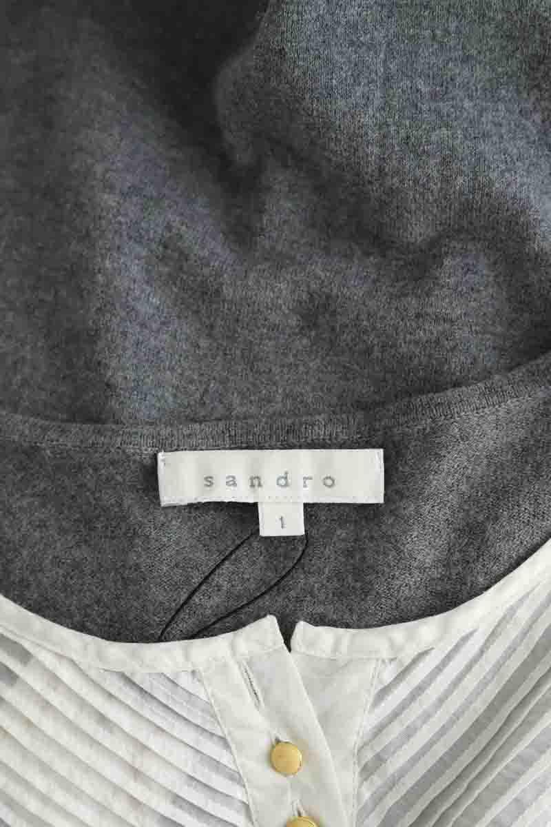 Mi-longueur Sandro  Gris