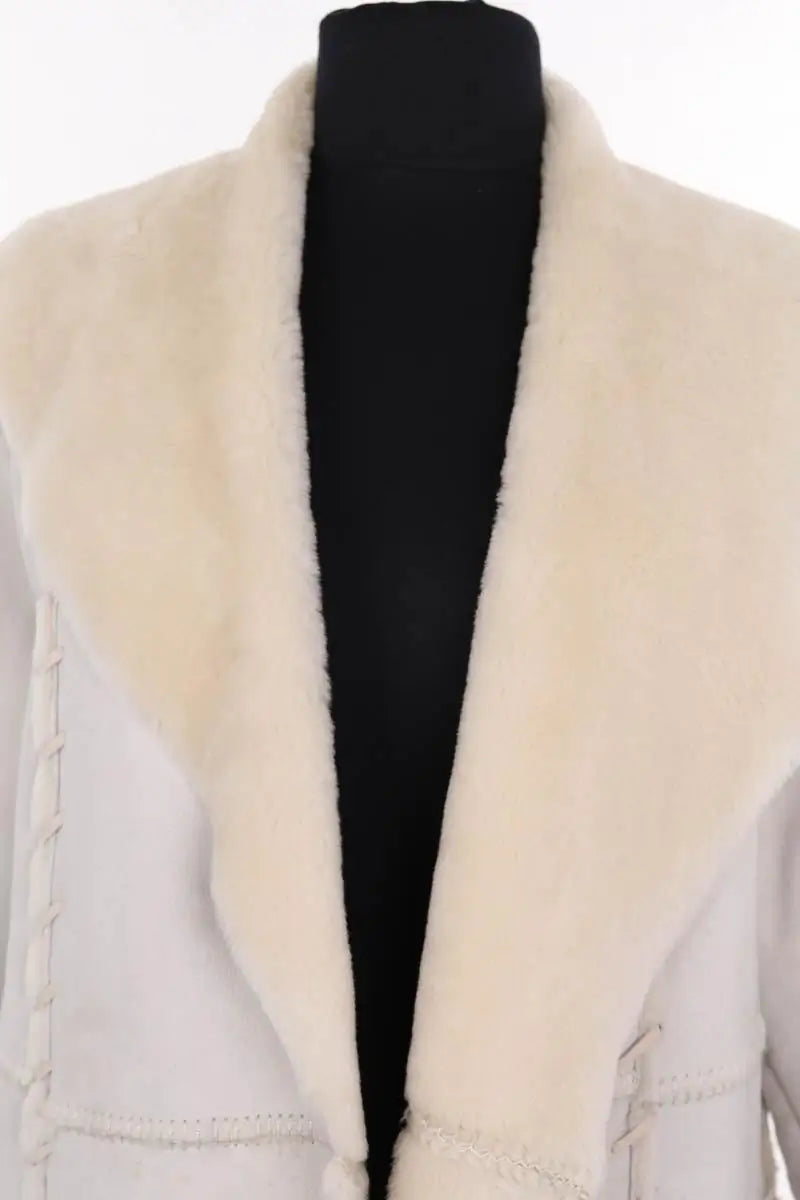 Manteau Paco Rabanne Beige en Cuir