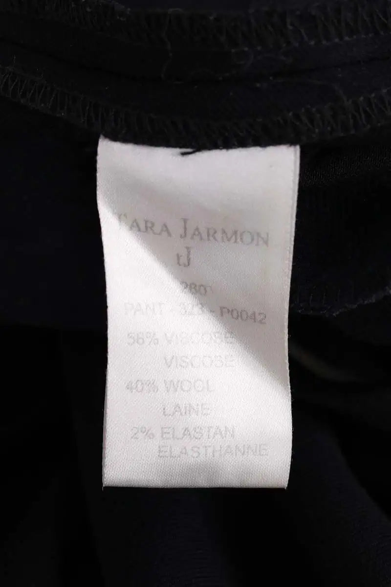 Pantalon slim Tara Jarmon Noir en Viscose