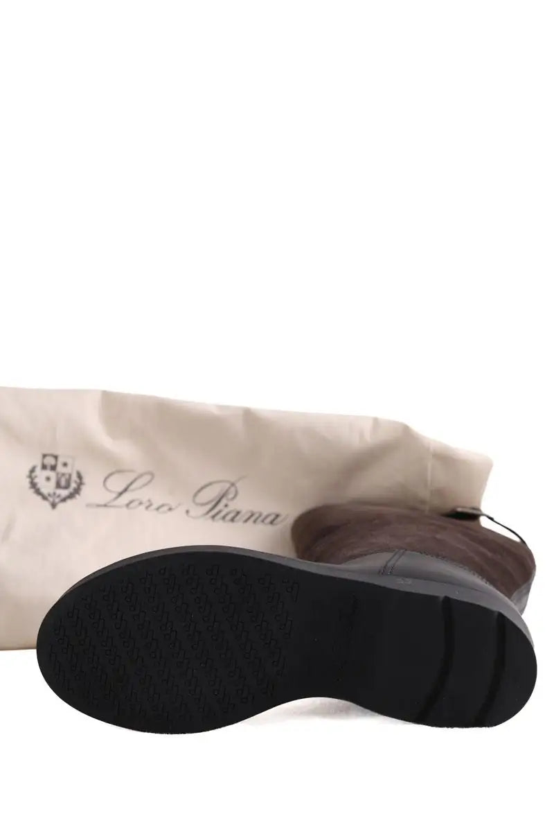 Bottes Loro Piana Marron en Daim