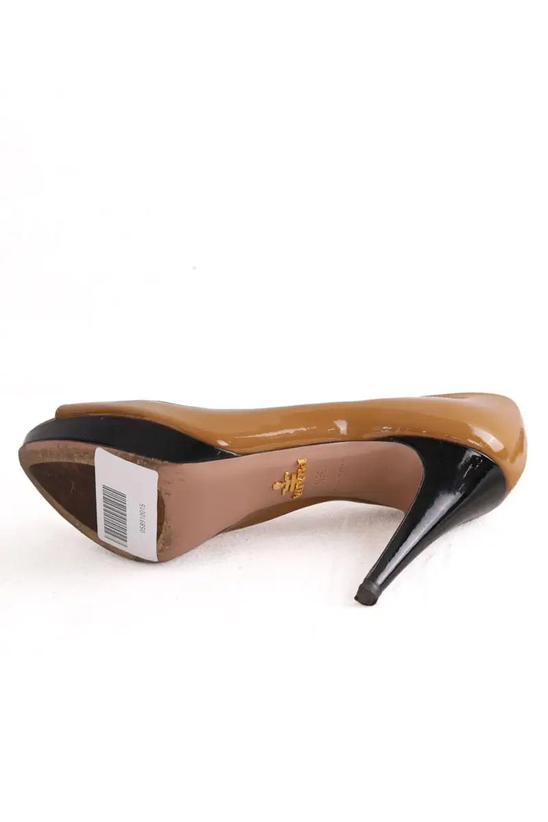 Talons Prada Camel en Cuir