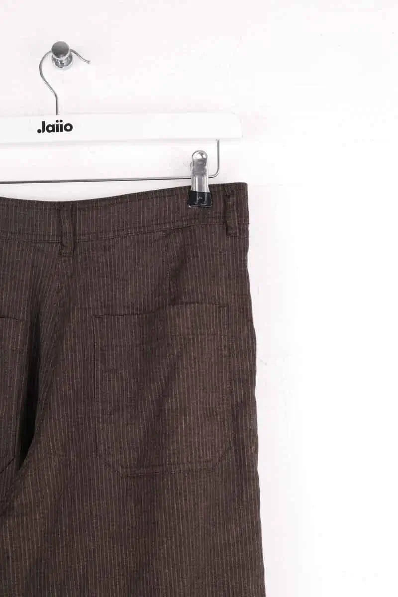 Pantalon large Sessun Marron en Lin
