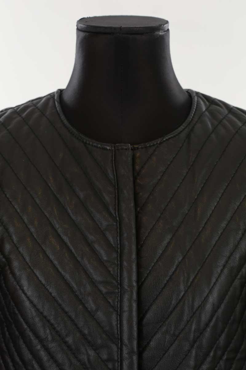 Veste en cuir Claudie Pierlot  Noir