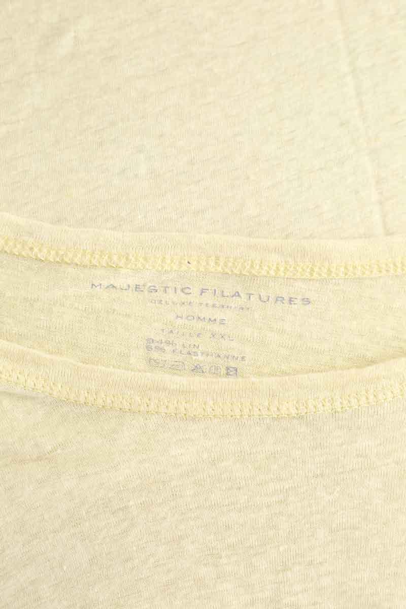 T-shirt Majestic Filatures  Jaune