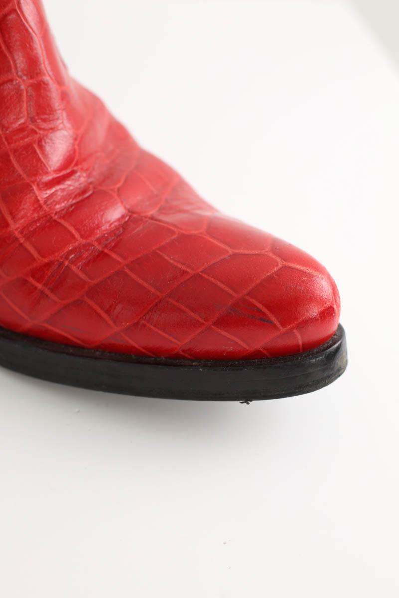 Boots motardes Free Lance  Rouge