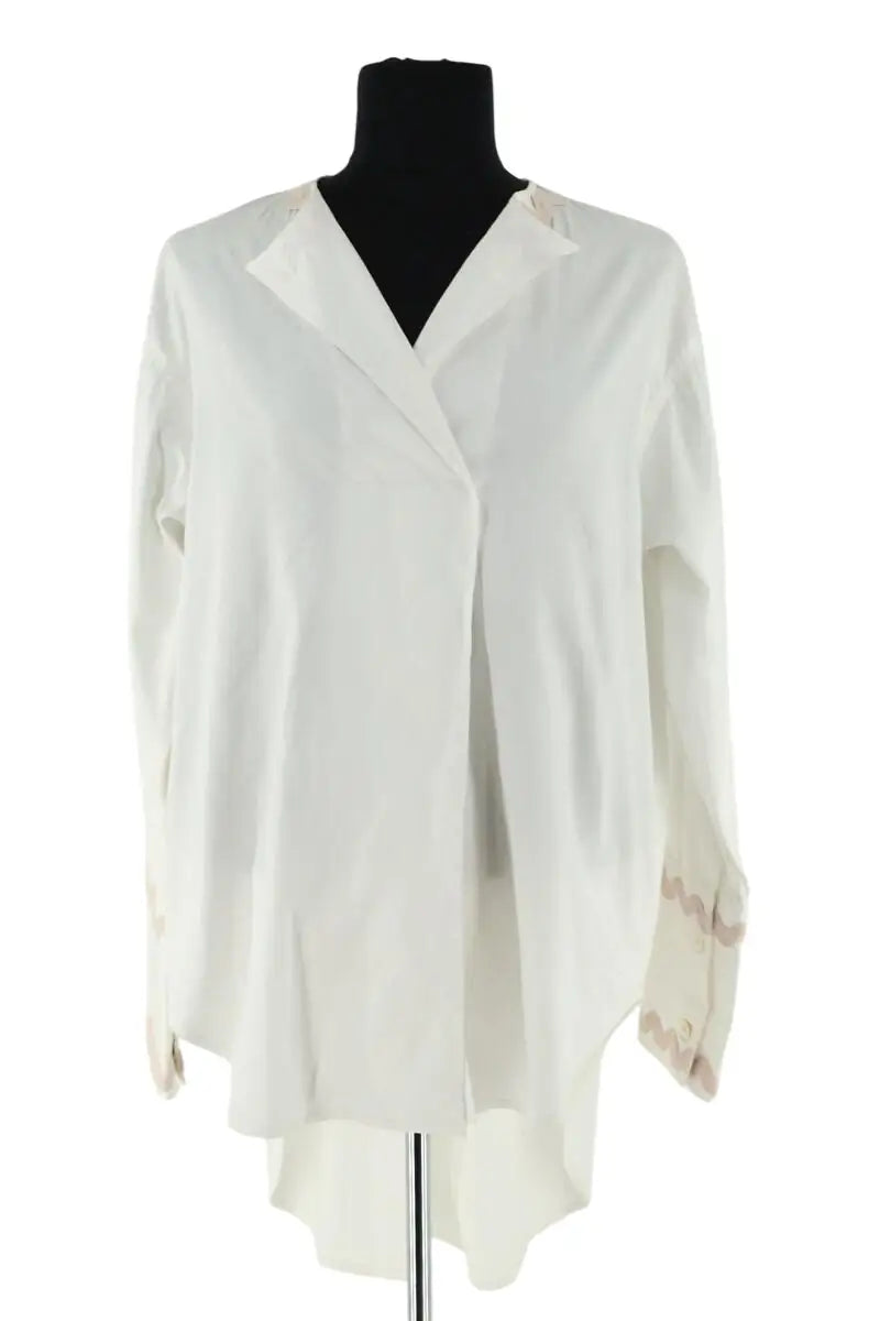 Blouse Laurence Bras Beige en Coton, taille M - Seconde Main