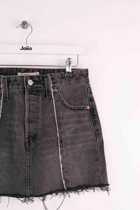 Mini jupe Levi's Gris en Coton