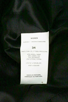 Manteau Officine Générale Noir en Laine