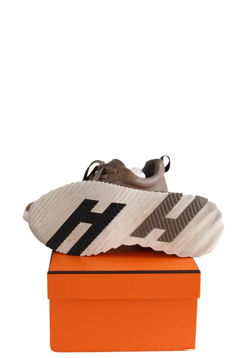 Baskets Bouncing Hermès  Bouncing Beige en Cuir